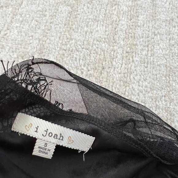 I Joah Black Lace Mesh Cocktail Summer Low Back Mini Dress S - Picture 2 of 11